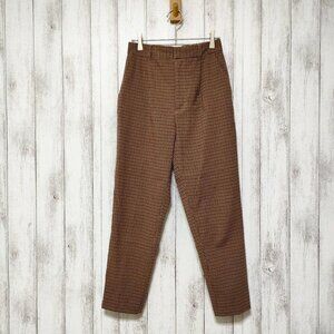 Caruy Brushed Tuck Tapered Pants Check